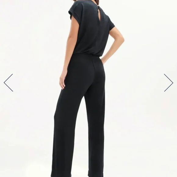 Splendid Supersoft Black tie jumpsuit pant suit - Picture 3 of 4